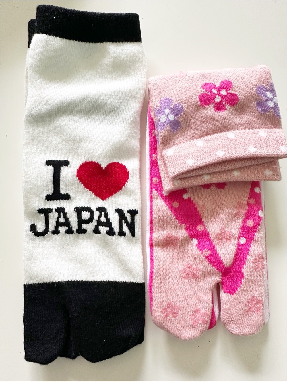 Tabi socks 2 pairs cherry blossoms, I love Japan